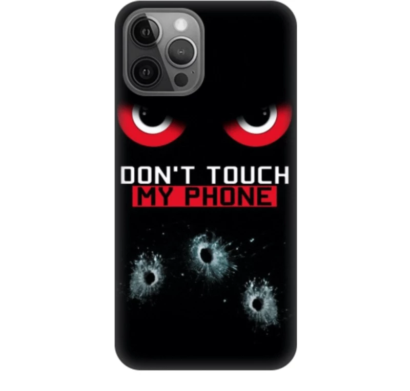 Don't Touch My Phone Silicone case Θήκη για Iphone 13 Pro black