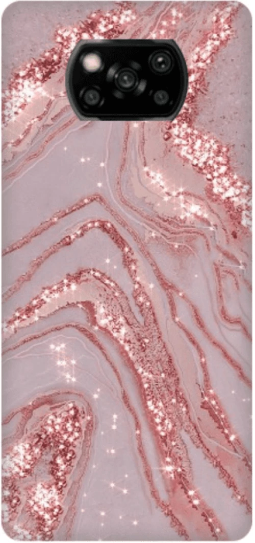 Marble Silicone case Θήκη για Xiaomi Poco X3 / X3 Pro pink