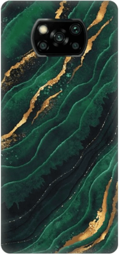 Marble Silicone case Θήκη για Xiaomi Poco X3 / X3 Pro green
