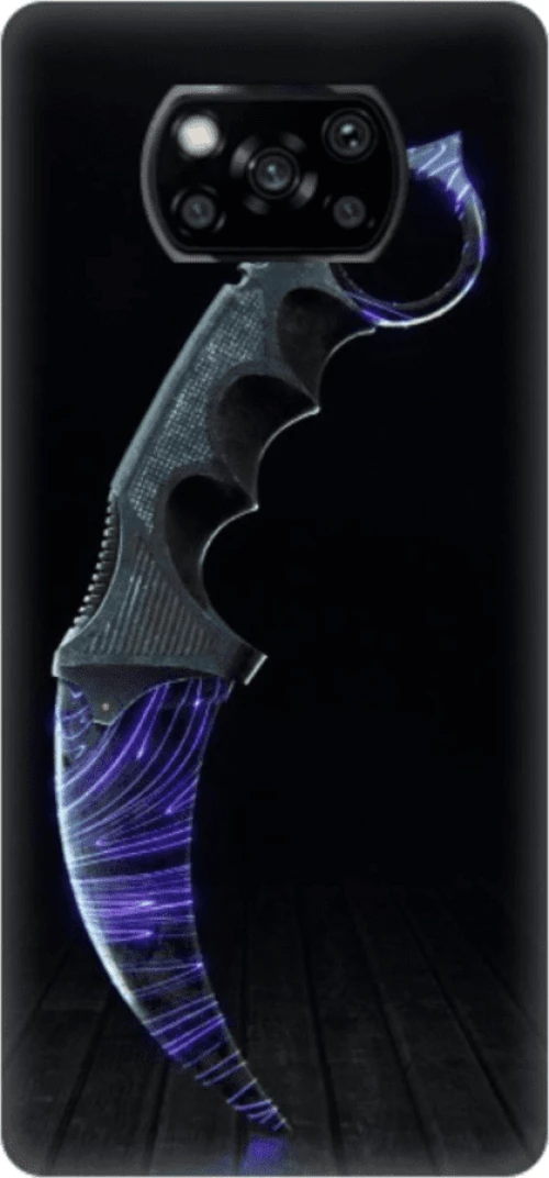 Knife Silicone case Θήκη για Xiaomi Poco X3 / X3 Pro black