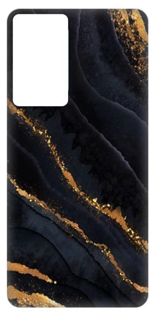 Marble Silicone case Θήκη για Xiaomi Redmi Note 10 Pro black-gold