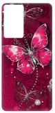 Butterfly Silicone case Θήκη για Xiaomi Redmi Note 10 5G / Poco M3 Pro 5G fuchsia