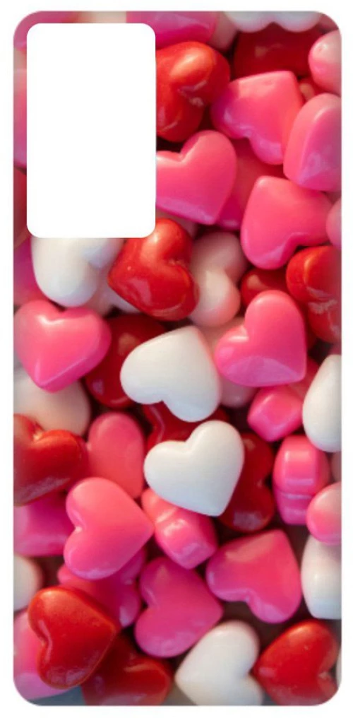 Chocolate Hearts Silicone case Θήκη για Xiaomi Redmi 10 pink