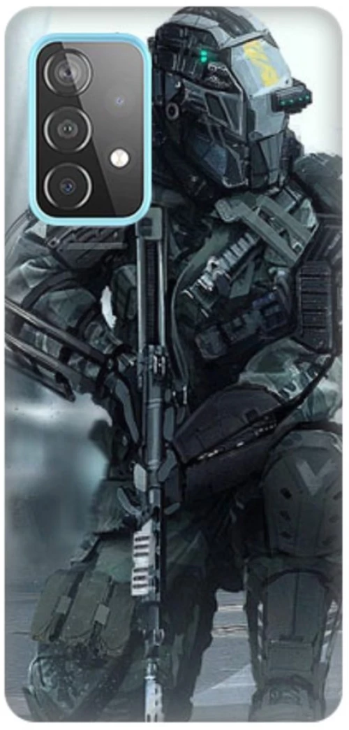 Call Of Duty Silicone case Θήκη για Samsung Galaxy A52s / A52 5G / A52 4G army green