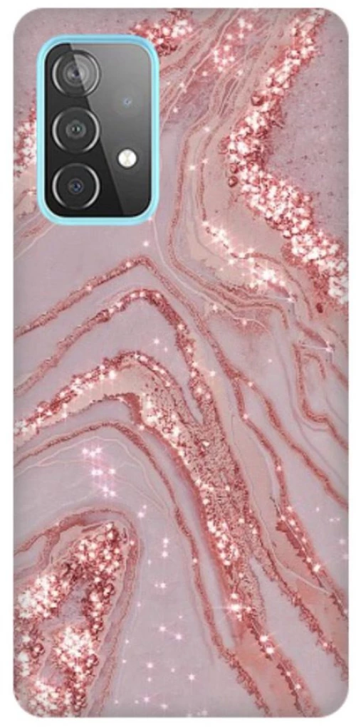 Marble Silicone case Θήκη για Samsung Galaxy A32 4G pink