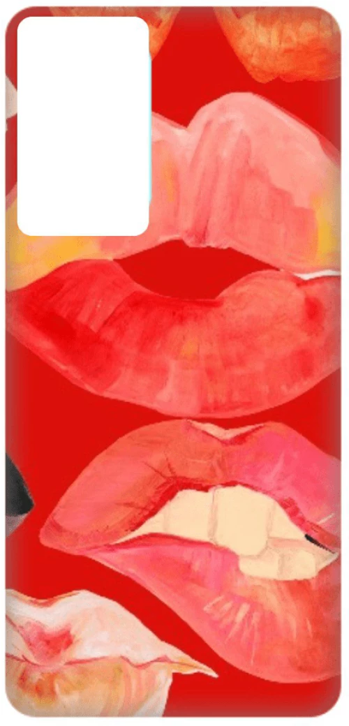Lips Silicone case Θήκη για Xiaomi Redmi 9T / Poco M3 red