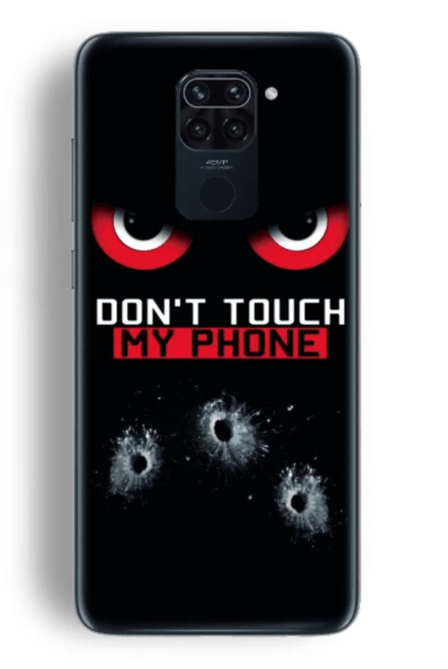 Don't Touch My Phone Silicone case Θήκη για Xiaomi Redmi Note 9 black