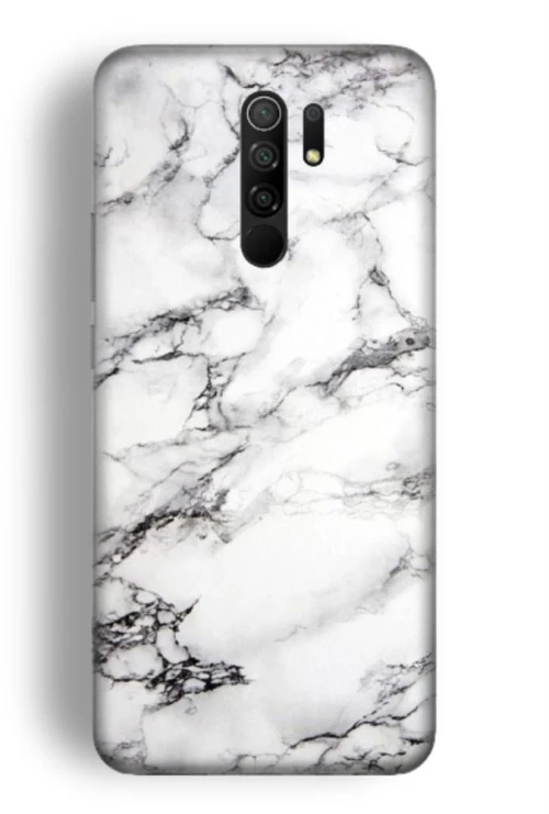 Marble Silicone case for Xiaomi Redmi 9 white