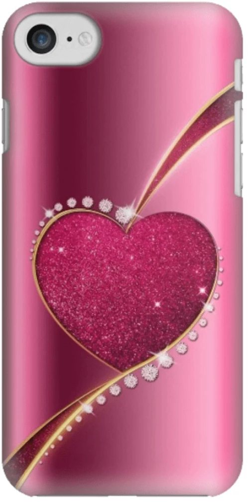 Shining Heart Silicone case Θήκη για Iphone 7 / 8 / SE 2020/SE 2022 pink