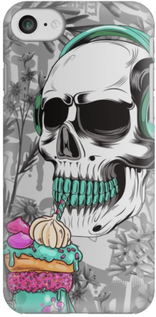 Skull Silicone case Θήκη για Iphone 7 / 8 / SE 2020/SE 2022 white