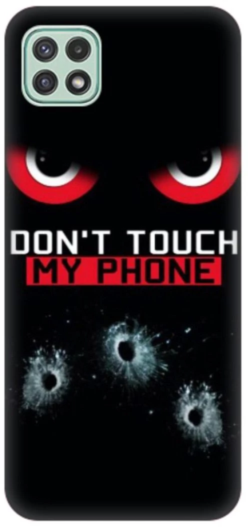 Don't Touch My Phone Silicone case Θήκη για Samsung Galaxy A22 5G black