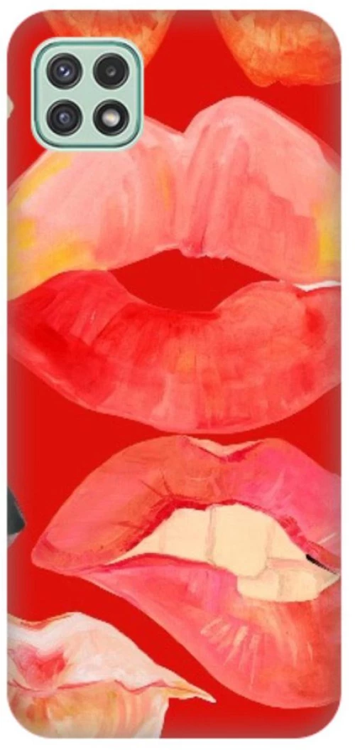 Lips Silicone case Θήκη για Samsung Galaxy A22 5G red