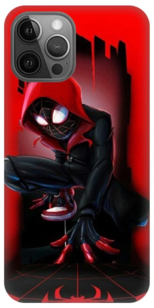 Miles Morales Spiderman Silicone case Θήκη για Iphone 11 Pro Max red