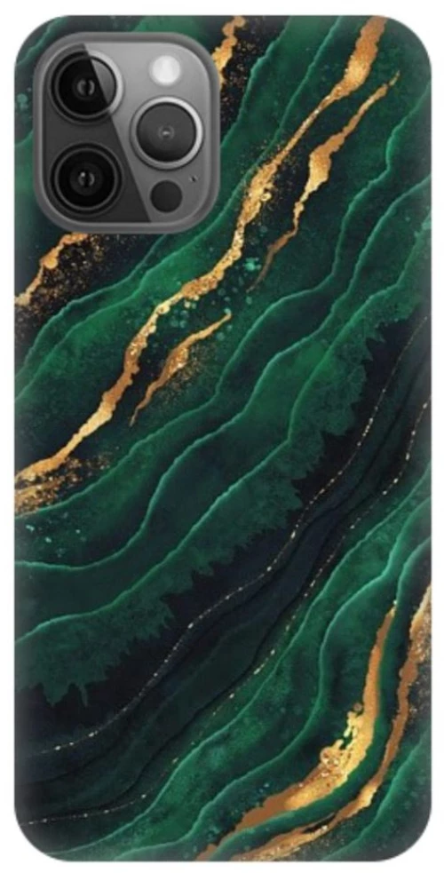 Marble Silicone case Θήκη για Iphone 11 Pro green