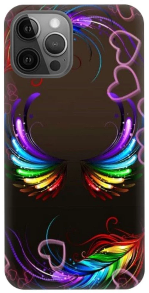 Feathers Silicone case Θήκη για Iphone 11 Pro multicolour