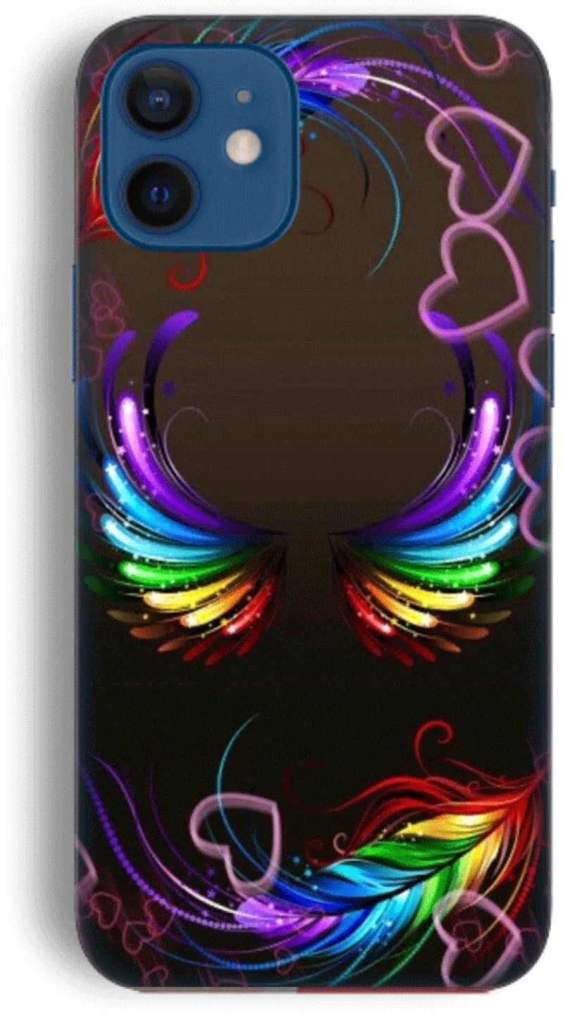 Feathers Silicone case Θήκη για Iphone 11 multicolour