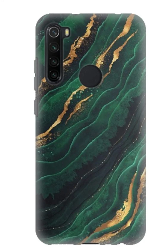 Marble Silicone case Θήκη για Xiaomi Redmi Note 8 green