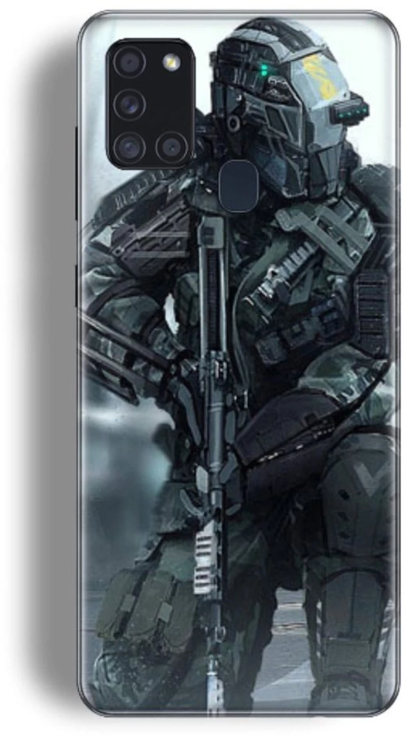 Call Of Duty Silicone case Θήκη για Samsung Galaxy A21S army green