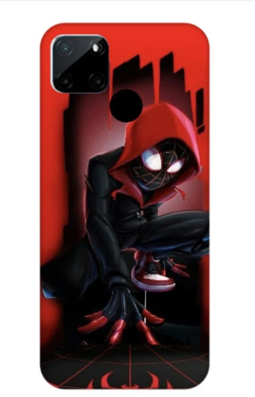 Glossy Miles Morales Spiderman Custom Silicone case Θήκη για Realme C21Y/C25Y red