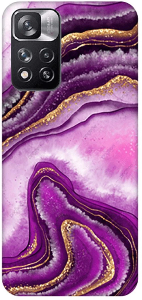 Marble Silicone case Θήκη για Xiaomi Redmi Note 11 Pro+ (Plus) purple