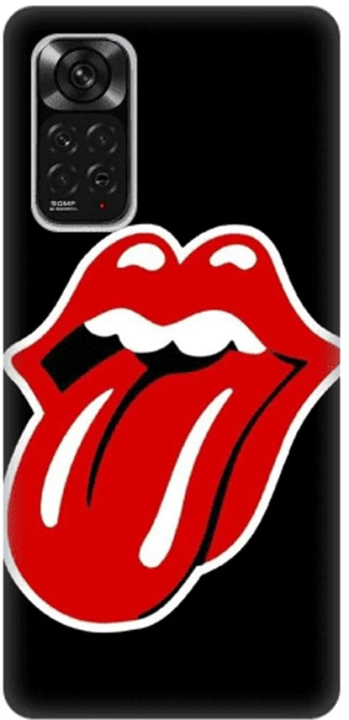 Rolling Stones Silicone case Θήκη για Xiaomi Redmi Note 11 4G black-red