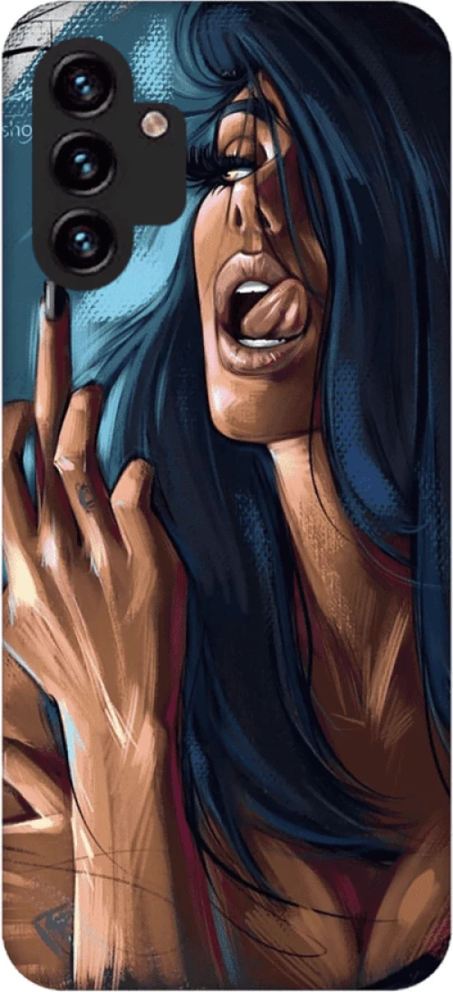 Woman Silicone case Θήκη για Samsung Galaxy A13 5G / A04S blue