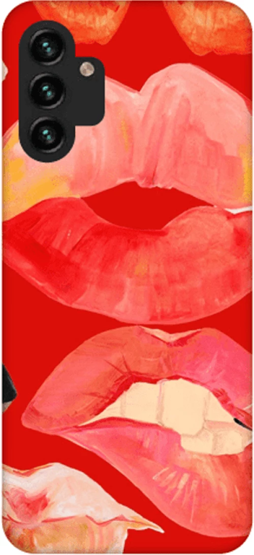 Lips Silicone case Θήκη για Samsung Galaxy A13 5G / A04S red