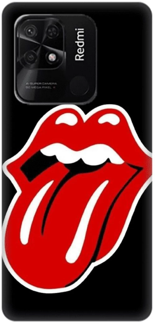 Rolling Stones Silicone case Θήκη για Xiaomi Redmi 10c black-red