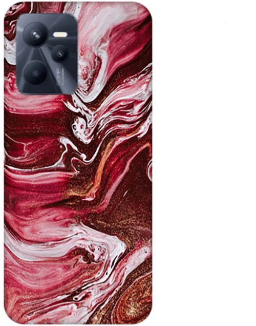 Marble Silicone case Θήκη για Realme C35 red