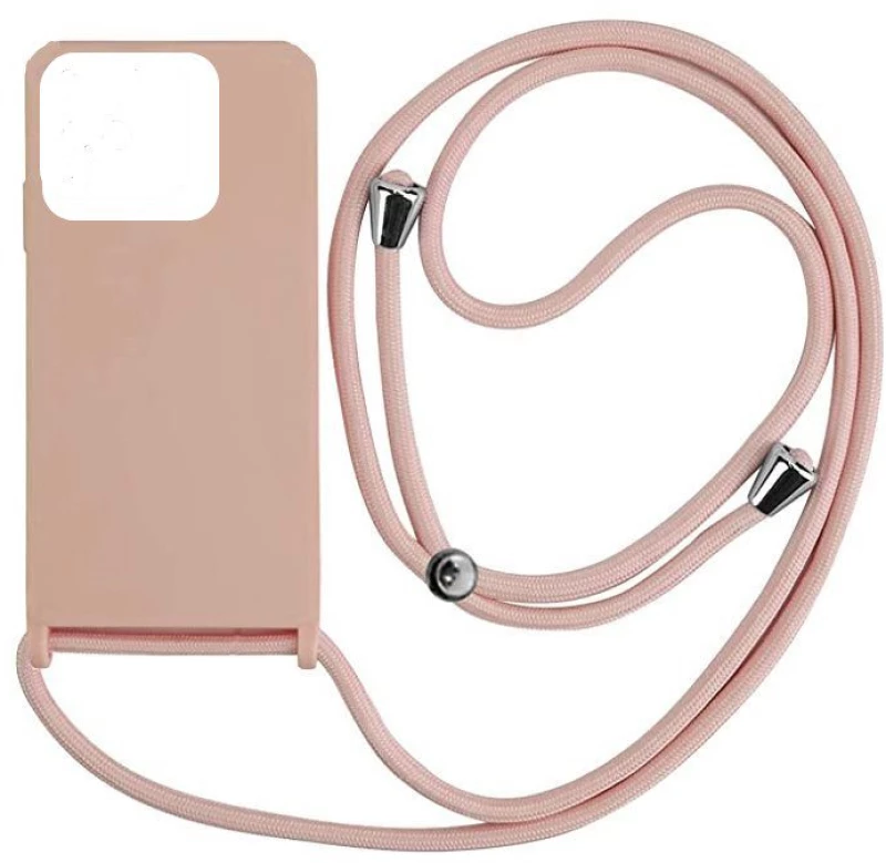 Cord Silicone back cover θηκη με κορδόνι για Xiaomi Redmi 10C nude*