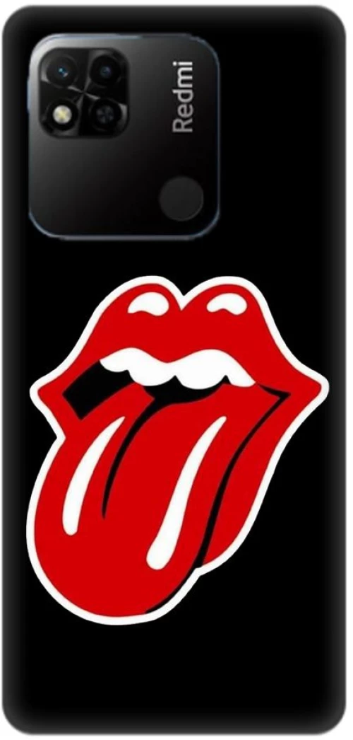 Rolling Stones Silicone case Θήκη για Xiaomi Redmi 10A Black-Red