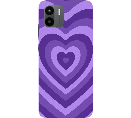 Hearts Silicone case for Xiaomi Redmi A1 purple