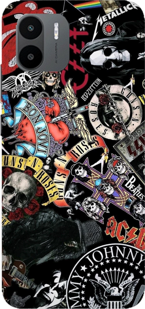 Rock Bands Silicone case for Xiaomi Redmi A1 Black