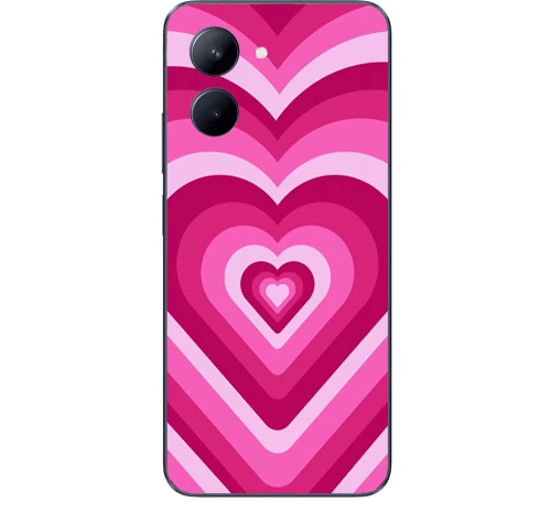 Hearts Silicone case Θήκη για Realme C33 pink