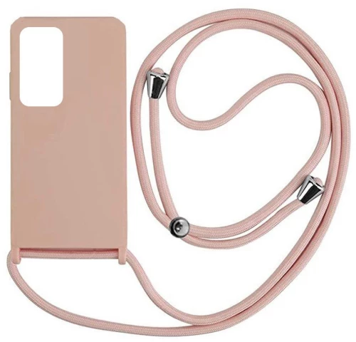 Cord Silicone back cover Case με κορδόνι για Samsung Galaxy A33 nude*