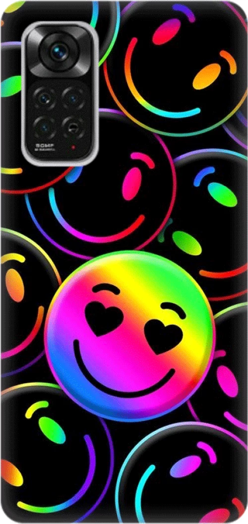 emoji heart Silicone case Θήκη για XIAOMI Redmi NOTE 11 Pro / Note 11 Pro 5G black