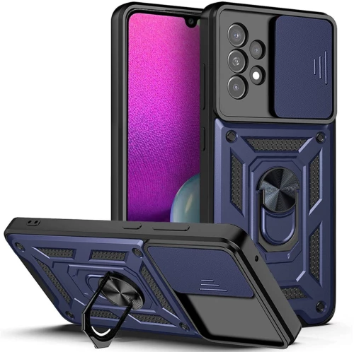 Hybrid Armor Camshield case Θήκη για Samsung Galaxy A23 5G armored case with camera cover blue*