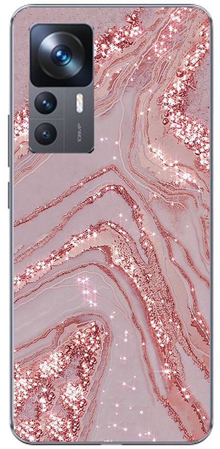 Marble Silicone case θήκη για Xiaomi 12 T 5G pink