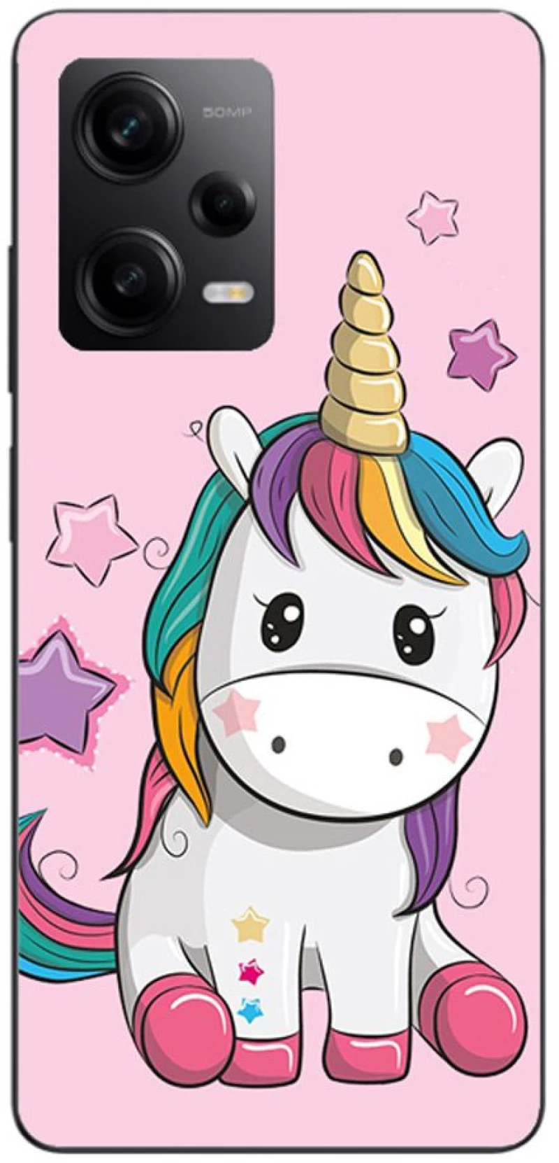 Baby Unicorn Silicone Case θήκη για Xiaomi Redmi note 12 pro 5g Pink