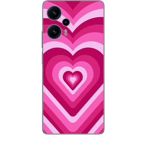 HEARTS PINK Silicone case Θήκη για Xiaomi Poco F5