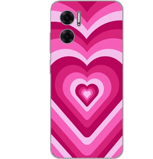 HEARTS PINK Silicone case Θήκη για Xiaomi Redmi 10 5g