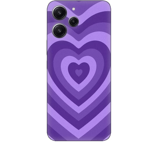 HEARTS PURPLE Silicone case Θήκη για Xiaomi Redmi 12
