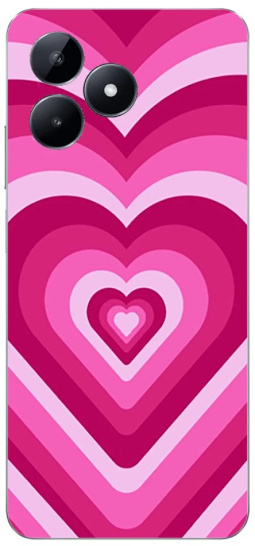 HEARTS PINK Silicone case Θήκη για Realme C53