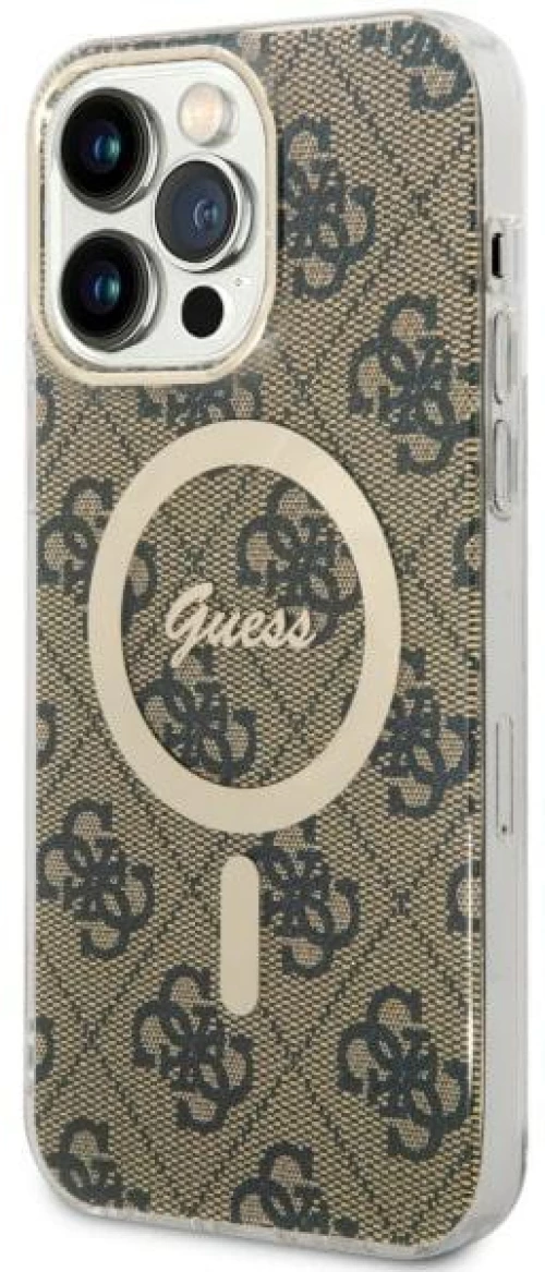 Guess Θήκη για iPhone 15 Pro Max 6,7 "brown hardcase 4G MagSafe