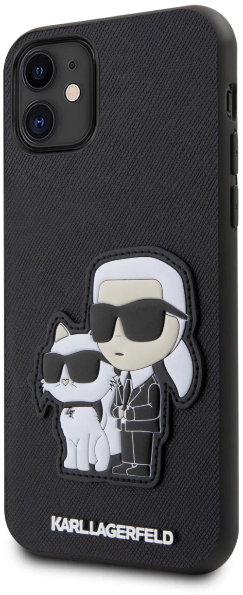 Karl Lagerfeld Θήκη για Iphone 11 hardcase black Saffiano Karl & Choupette