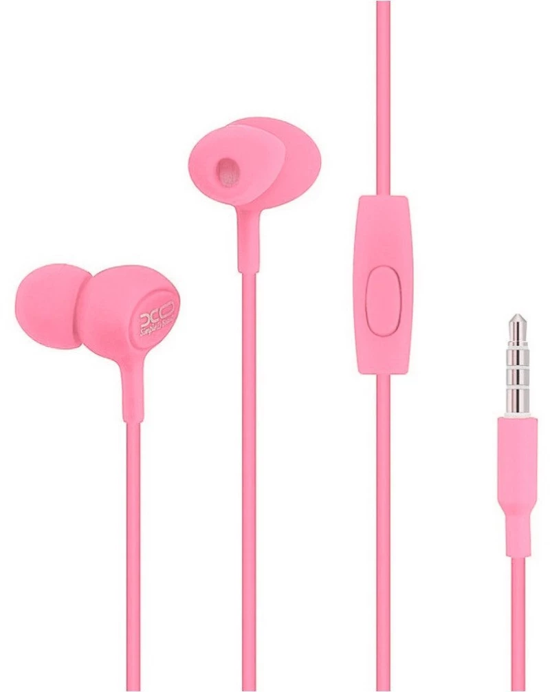 Ακουστικά ενσυρματα XO S6 in-ear 3.5mm mini jack pink