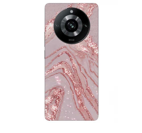 Marble pink Custom Glossy Silicone Case θήκη για Realme 11 Pro 5G/11 Pro Plus 5G