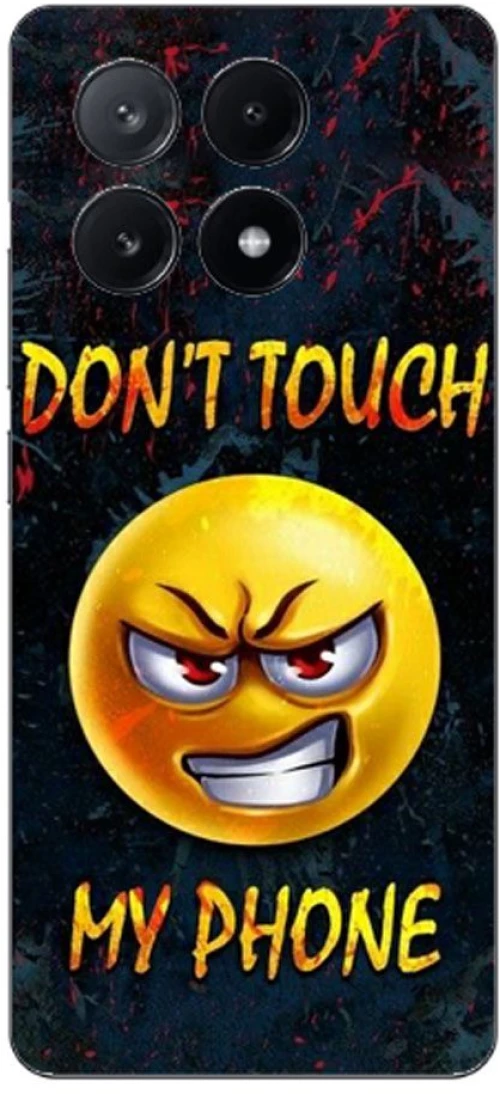 Dont Touch My Phone Emoji Silicone Case θήκη για Xiaomi Poco X6 Pro yellow