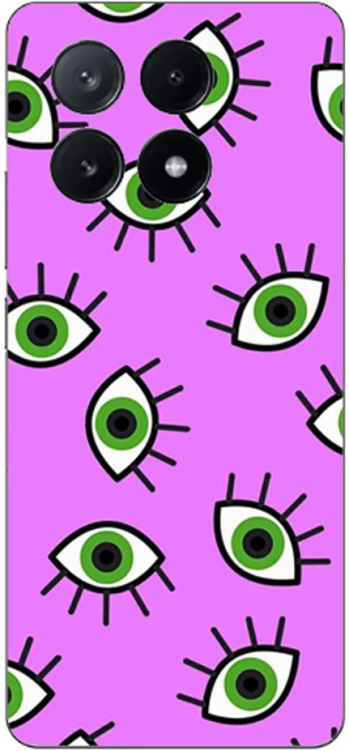 Eyes Purple Silicone Case θήκη για Xiaomi 14 5G
