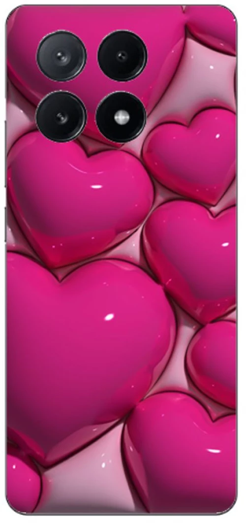 Hearts Pink Silicone Case θήκη για Xiaomi 14 5G